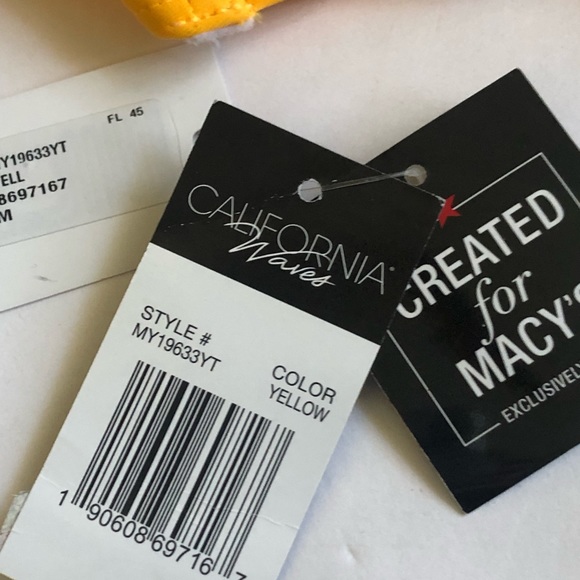 California Waves Push up Flounce Bikini Bandeau Swim Top Size M NWT - Picture 10 of 12